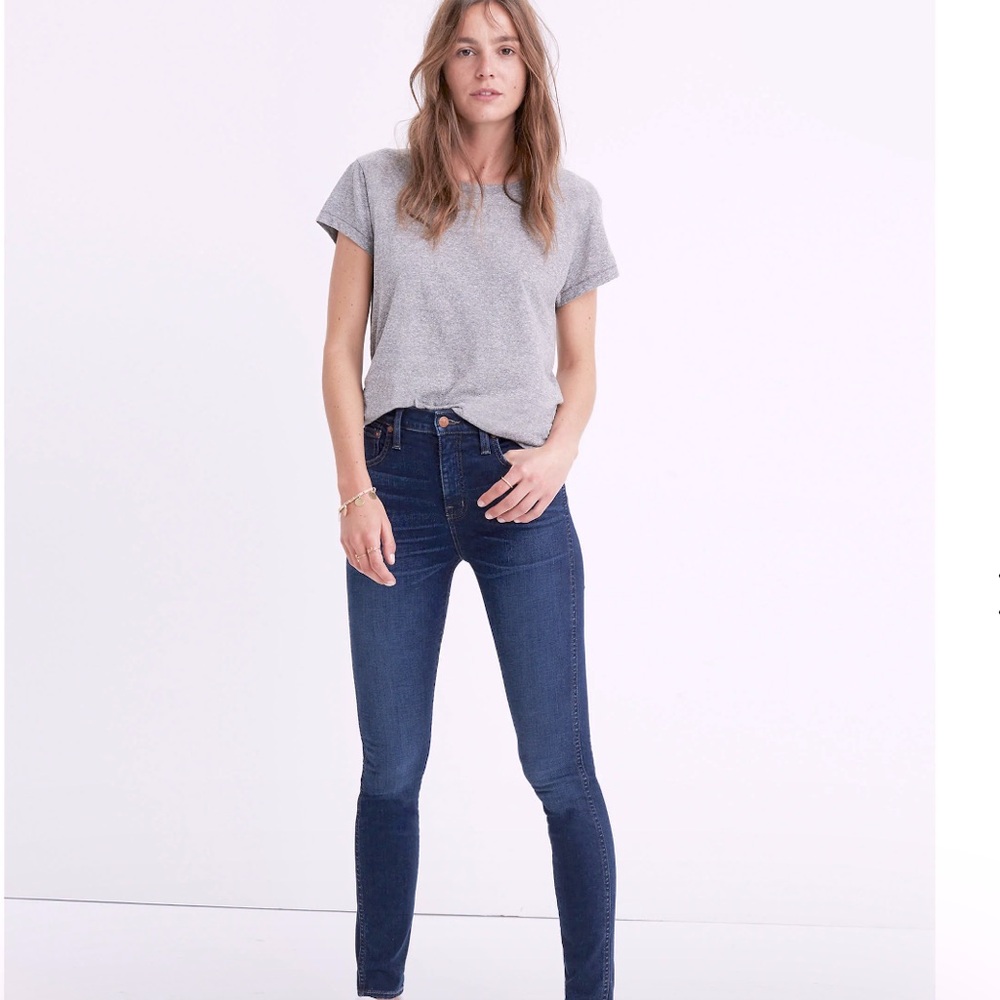 Madewell 10" Hi Rise Hi Waisted Skinny Blue Jeans Denim | Danny Wash | Size 28
